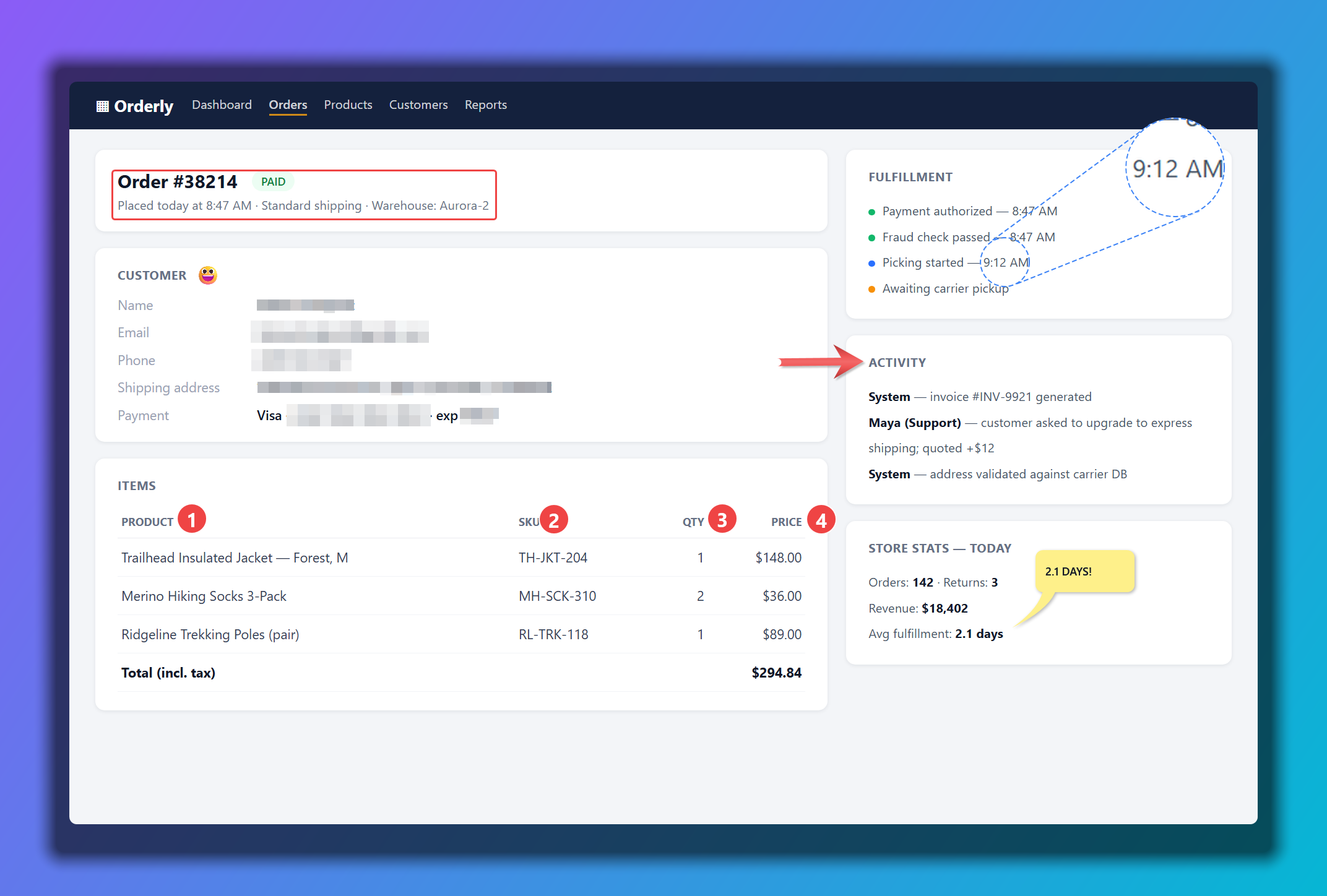 A screenshot beautified in Ozulon — redacted, annotated, and polished for sharing